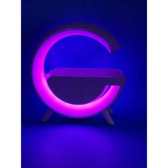 "Google Smart Wireless Bluetooth Speaker | RGB Light | Wireless Charging''EUC - Picture 6 of 8